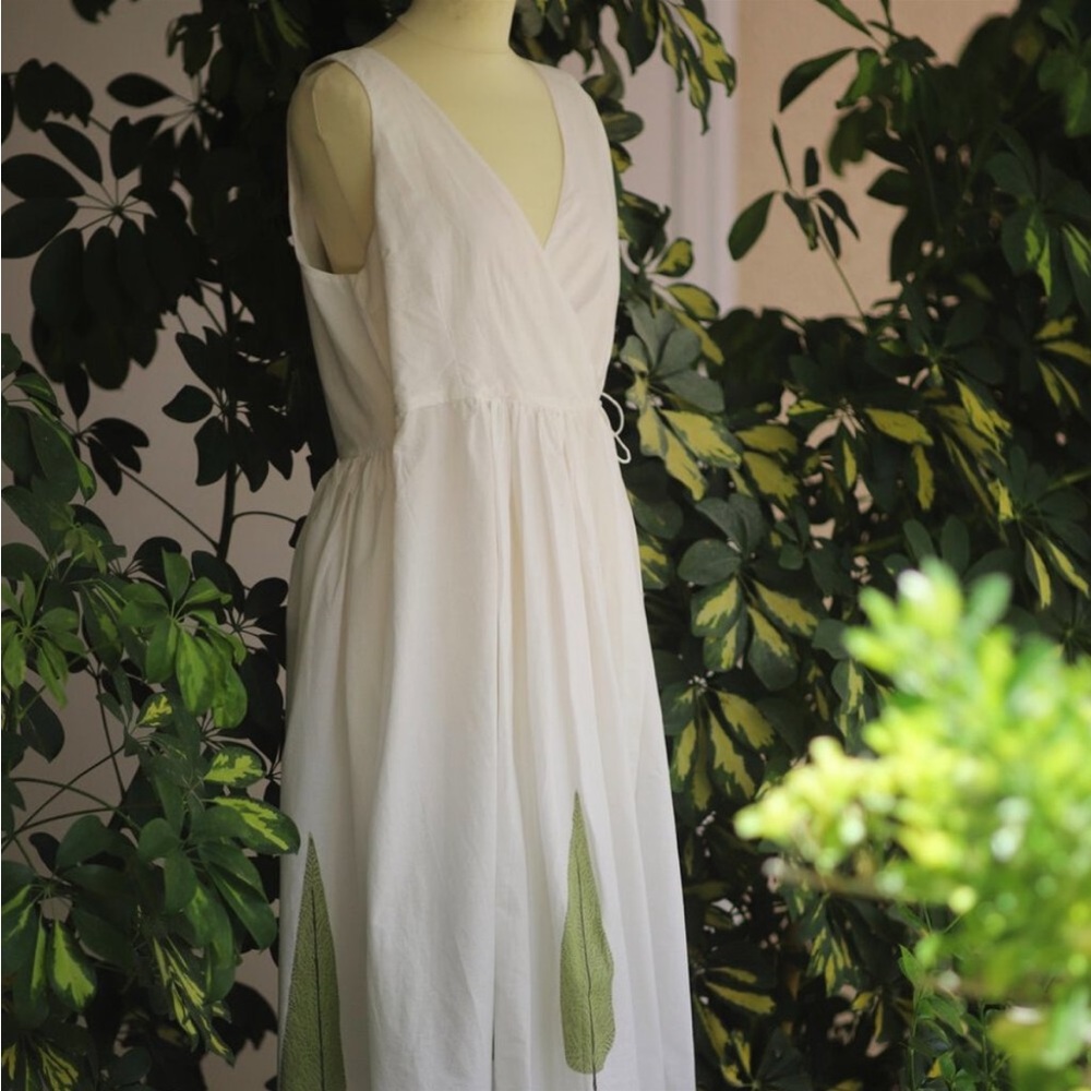 Tallulah Rose Dress Medium White Organic Cotton